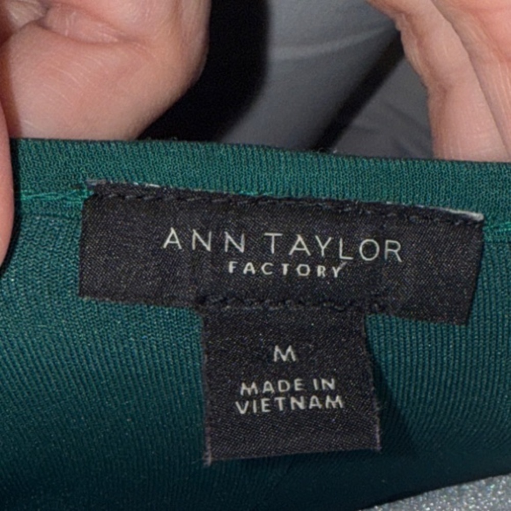 Ann Taylor Factory Teal Long Sleeve Dress - Picture 5 of 5